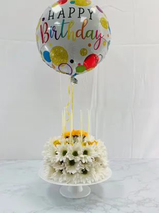 Flower Cake and Balloon