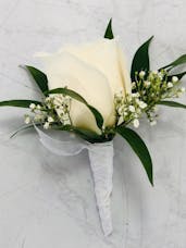 White Rose Boutonniere