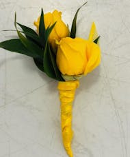 Yellow Spray Rose Boutonniere