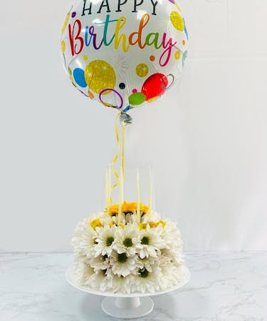 Flower Cake and Balloon